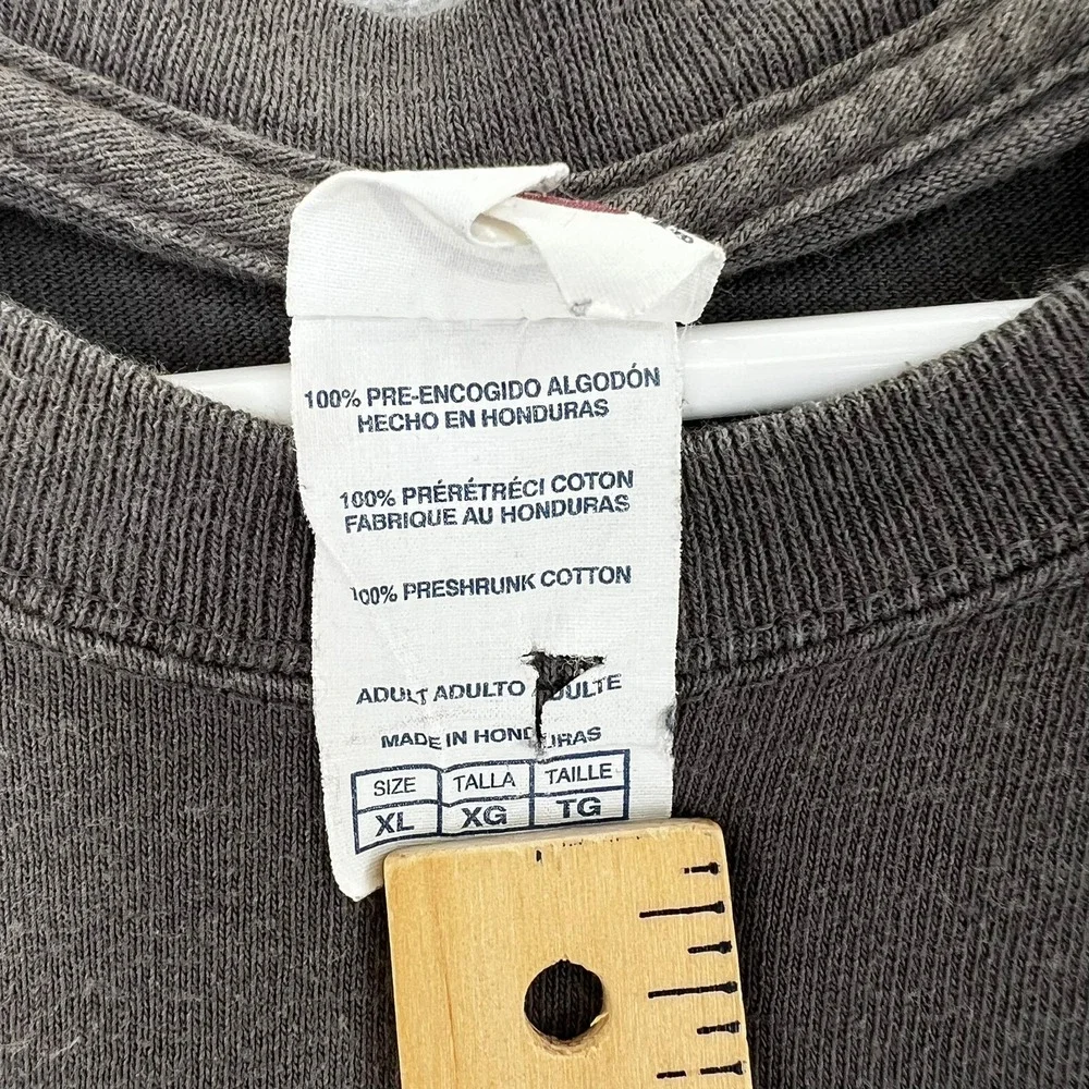 VTG Y2k Delta Magnum Weight Trucker Shirt Men XL Black What Happens On The Road